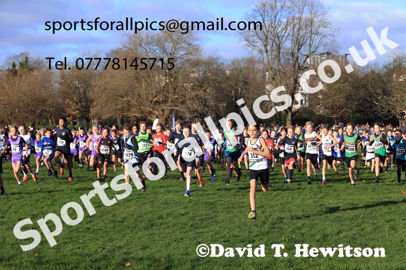 Boys Under-11s, 2023 British Athletics Cross Challenge, Sefton Park, Liverpool. Photo: David T. Hewitson/Sports for All Pics